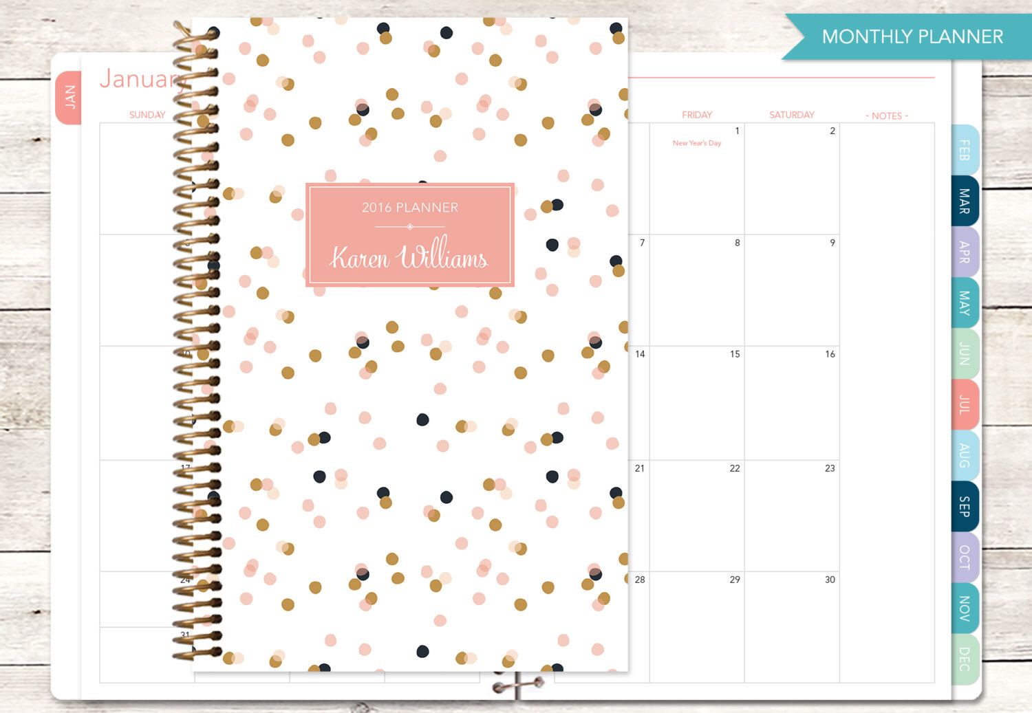 personalized monthly calendars