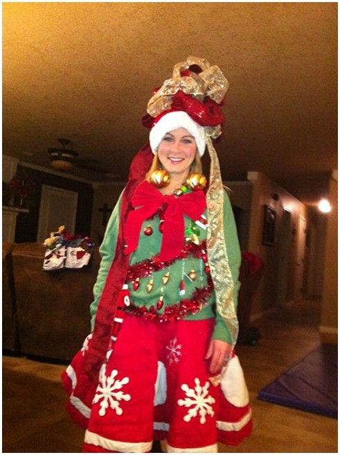 Beautiful Funny Christmas Party Outfit Ideas Part - 7: Ugly Christmas Sweater Party - Tree Skirt For A Skirt?