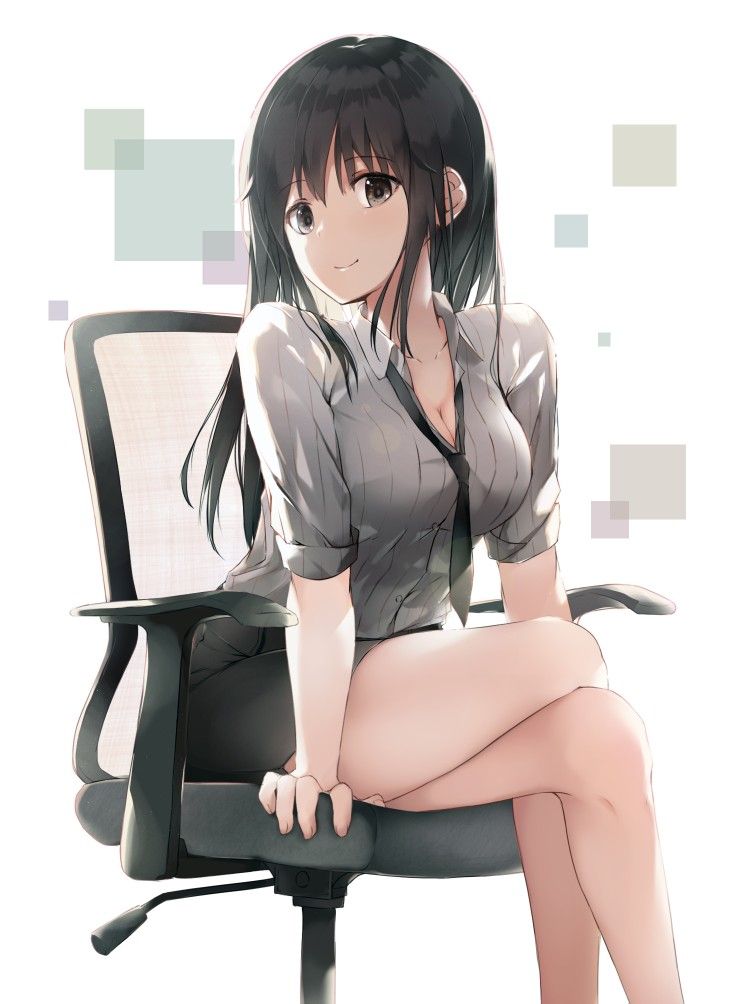 Anime girl in chair