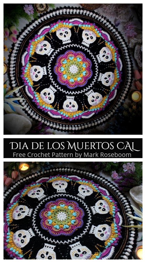 Crochet Skull Doily Free Crochet Patterns | Crochet skull patterns