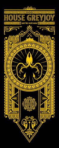 House Greyjoy Banner By Olipop Game Of Thrones Art Game Of