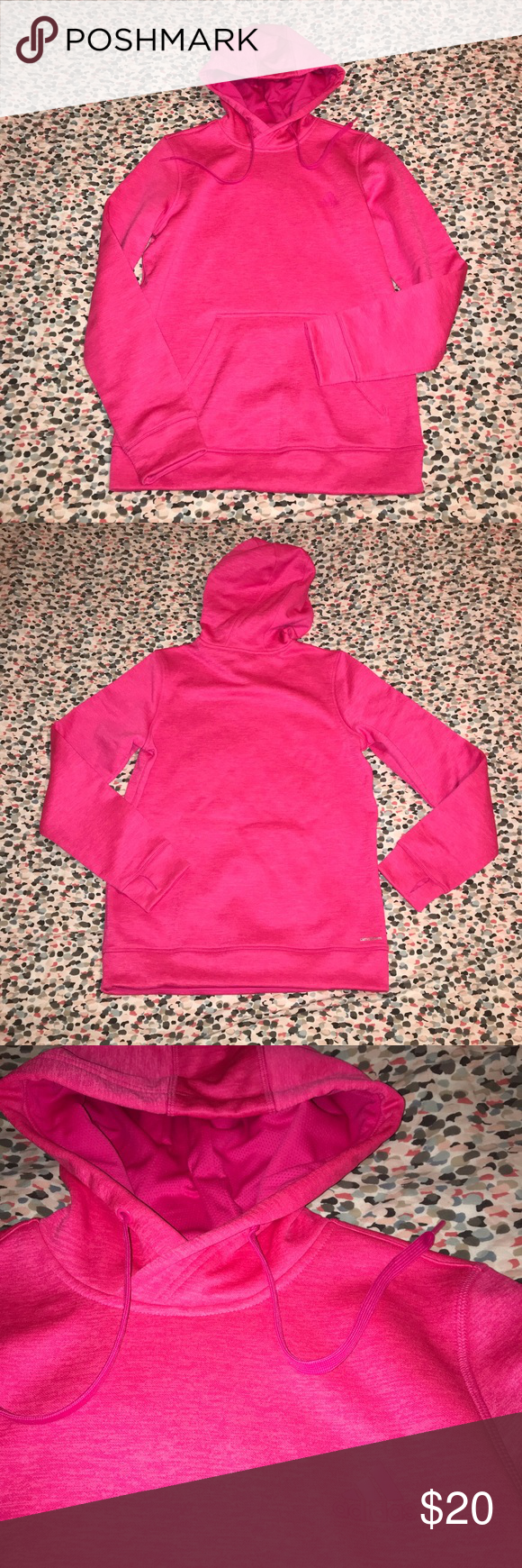 NWOT Adidas Climawarm Pink Hooded Sweatshirt Small BRAND NEW NWOT Adidas Climawarm Pink Hooded Sweatshirt Small BRAND NEW