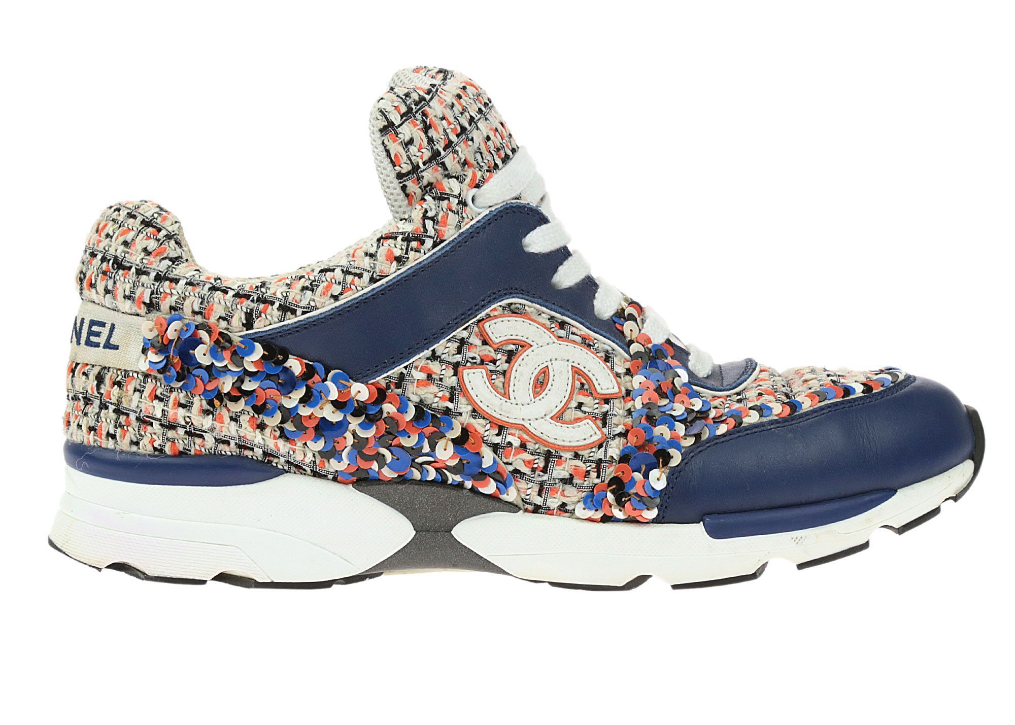 chanel tweed trainers