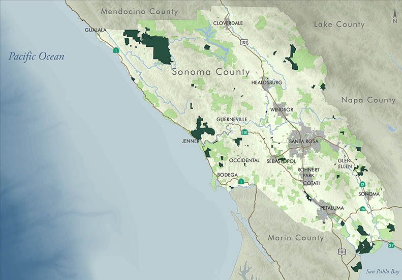 Sonoma Land Trust Protected Land Sonoma county, Sonoma