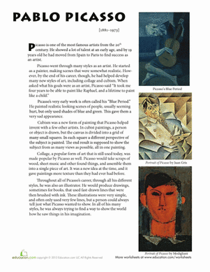 Famous artist pablo picasso biography book