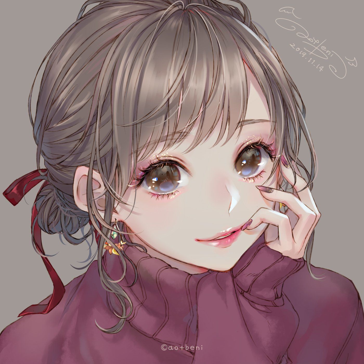 青紅 Ao Beni みけんねこの人 アイコン かわいい イラスト 芸術的アニメ少女 青紅 Ao Beni みけんねこの人 アイコン かわいい イラスト 芸術的アニメ少女