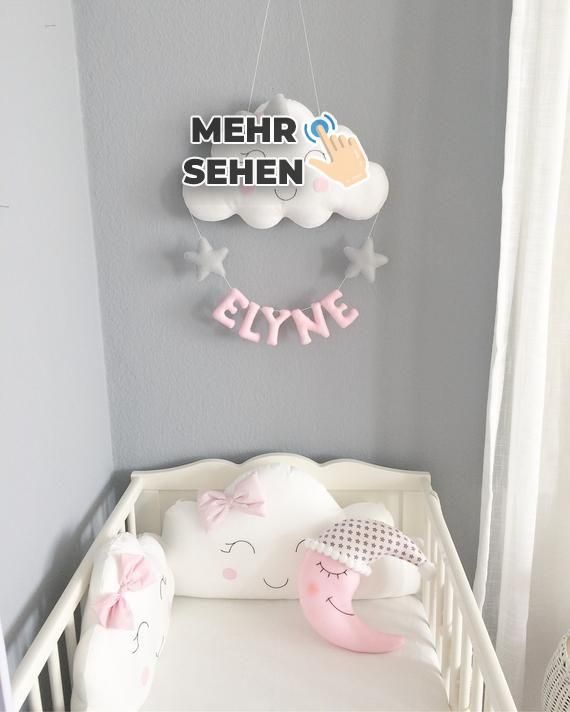 Wolkengirlande Babyzimmer dekor, Kinderzimmer für mädchen, Baby diy Wolkengirlande Babyzimmer dekor, Kinderzimmer für mädchen, Baby diy