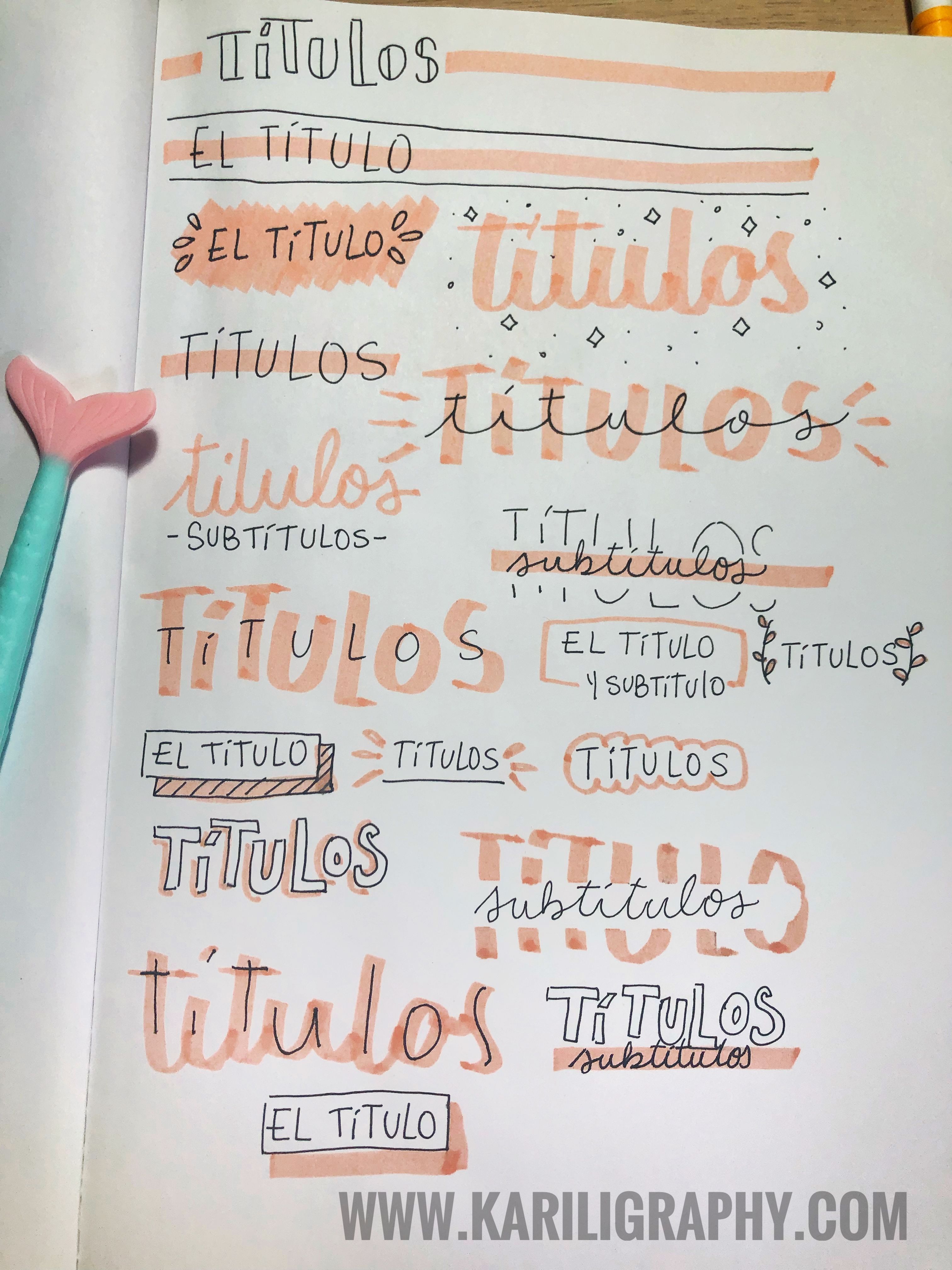 Ideas Para Subtítulos 768 | Bullet journal lettering ideas, Bullet journal  school, Lettering tutorial