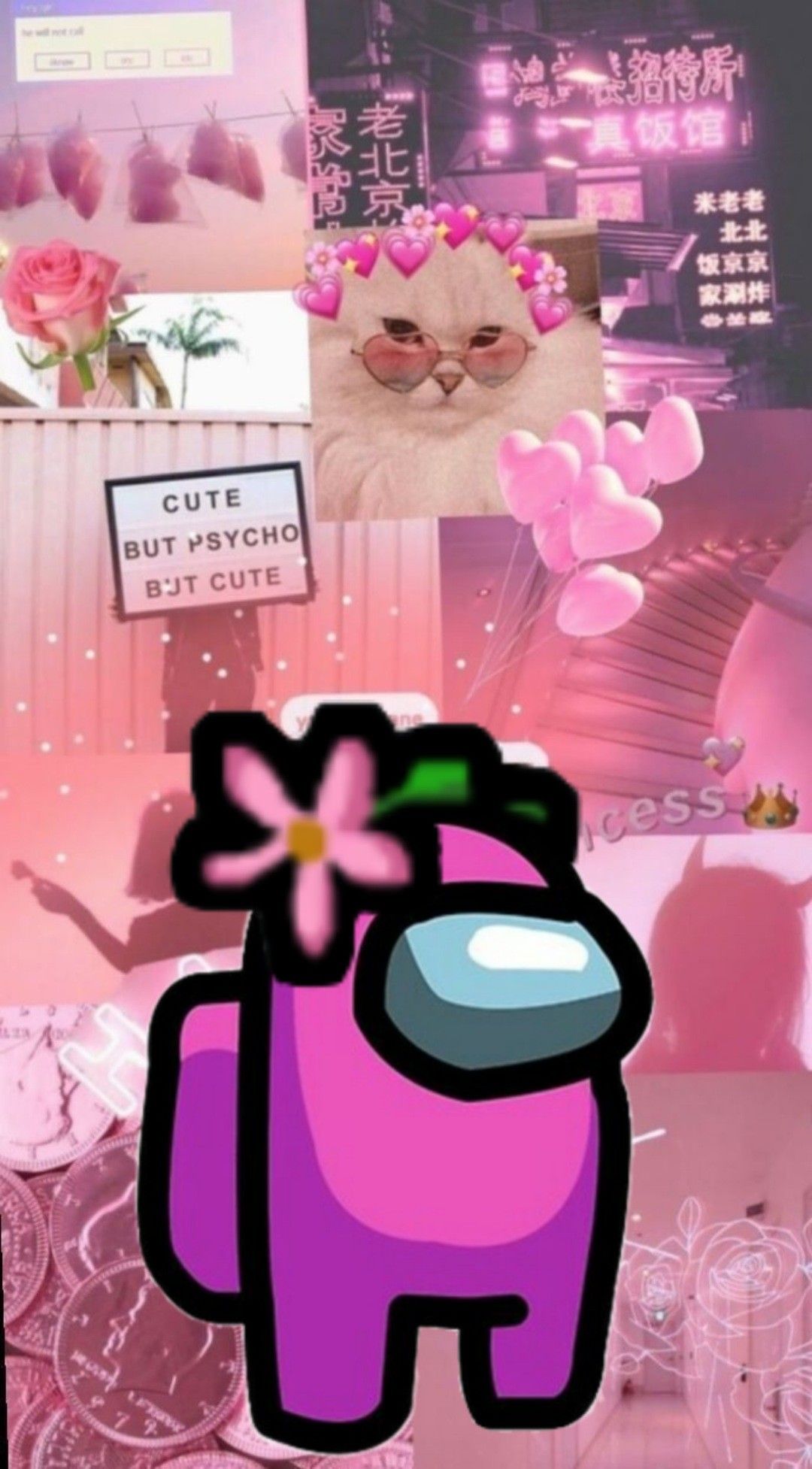 pics Pink Tumblr Aesthetic Pink Among Us Wallpaper iphone wallpaper tumblr aesthetic