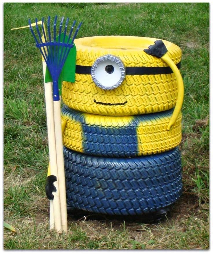 Flower pots made out of tires Garden Crafts, Garden Projects, Garden Tools, Garden Ideas, Repurposed Tire, Recycled Tires, Recycled Crafts, Recycled Projects, Tire Craft