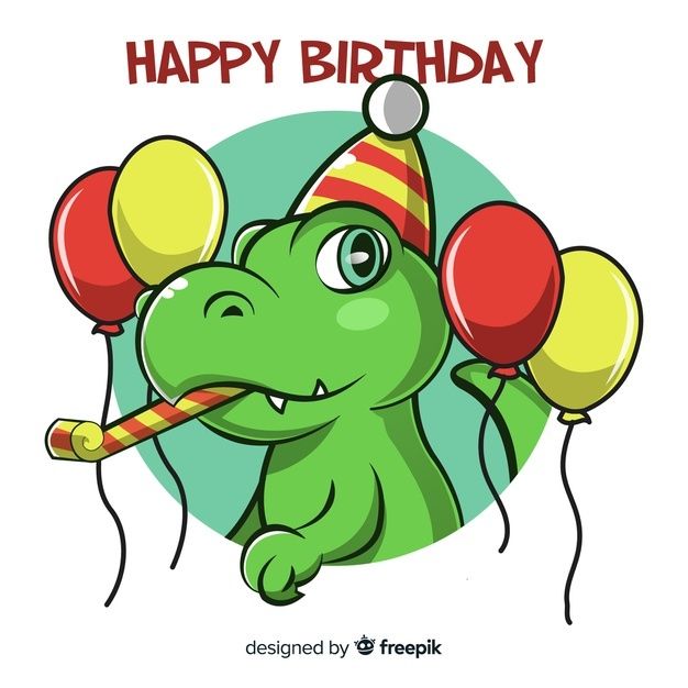 Van harte gefeliciteerd Gratis Vector | Free Vector #Freepik #freevector #achtergrond #verjaardag #uitnodiging #happy-birthday Dinosaur Play, Cartoon Dinosaur, Cute Dinosaur, Cartoon Paper, Doodle Cartoon, Dinosaur Illustration, Star Illustration, Happy Birthday Free, Pug Dog Puppy