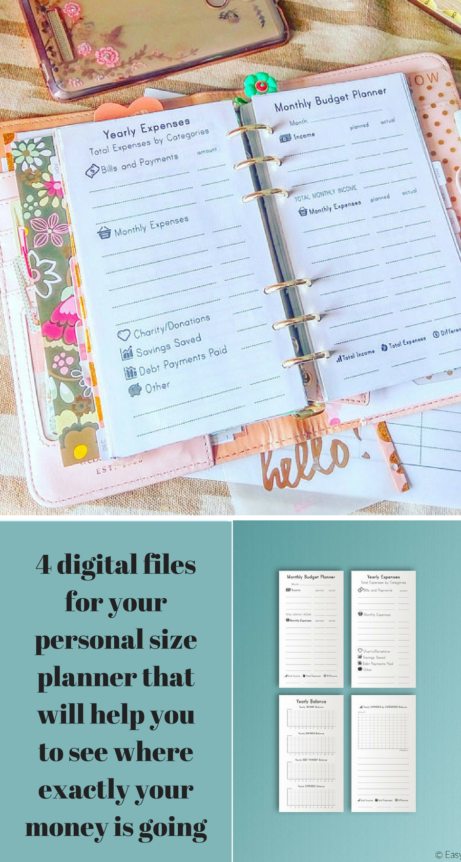 the personal planner printable monthly budget organizer is a pdf budget organizer planner