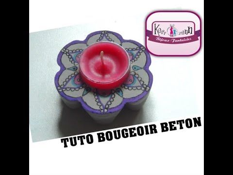 TUTO BOUGEOIR IDEE CREATIVE BETON DE RAYHER DECO FEUTRES EDDING