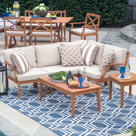 Belham Living Brighton Outdoor Wood Conversation Sectional ... Belham Living Brighton Outdoor Wood Conversation Sectional ... on Belham Living Brighton Outdoor Daybed id=82553