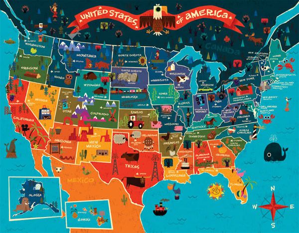 20 Informative And Well Designed Infographics Hongkiat Mapa De America Mapa De Estados Unidos Mapas Ilustrados
