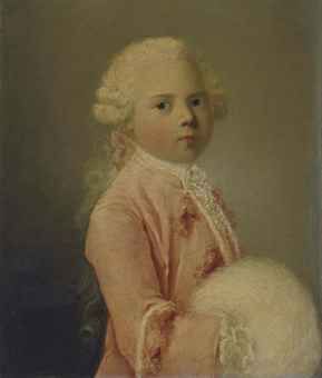 Portrait présumé de Louis-François-Xavier duc de Bourgogne à sept ans signé et daté 'L. Dupont p 1758 | Childrens portrait, Portrait, 18th century fashion
