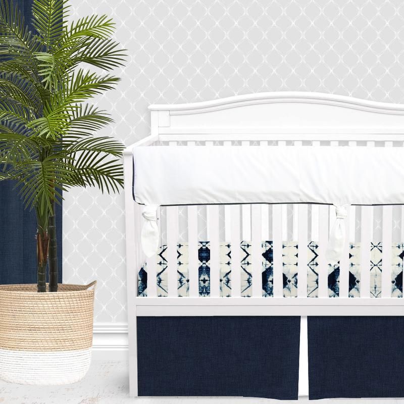 Navy White Ombre Tribal Gender Neutral Crib Bedding Set Sets Neutral Crib Bedding Sets, White And Navy Crib Bedding