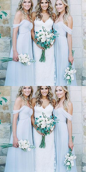 bridesmaid dresses pale blue