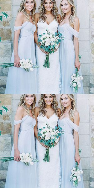 bridesmaid dresses pale blue