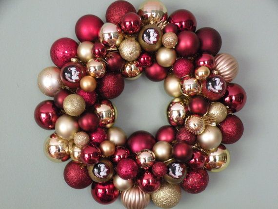 FLORIDA STATE SEMINOLES Ornament Wreath NOLES. Pinterest fsu wreath | FLORIDA STATE SEMINOLES Ornament Wreath by dottiegray on Etsy - FLORIDA STATE SEMINOLES Ornament Wreath NOLES. Pinterest