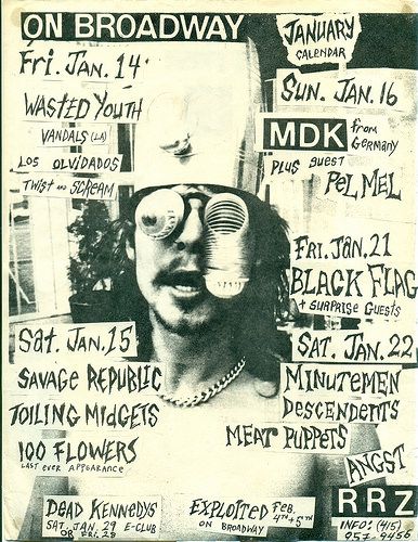 toiling midgets pell mell 100 flowers minutemen dead kennedys toiling midgets flyer