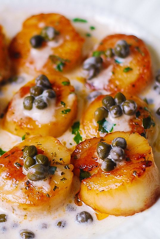 Seared Scallops with Creamy LemonCaper Sauce How to Seared Scallops with Creamy LemonCaper Sauce How to