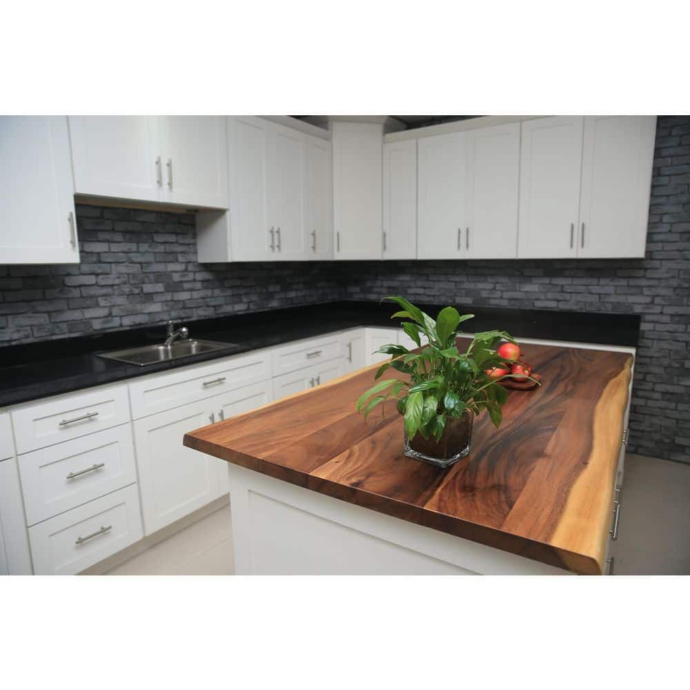 Hampton Bay 6 Ft L X 39 In D Finished Saman Solid Wood Butcher Block hampton-bay-6-ft-l-x-39-in-d-finished-saman-solid-wood-butcher-block