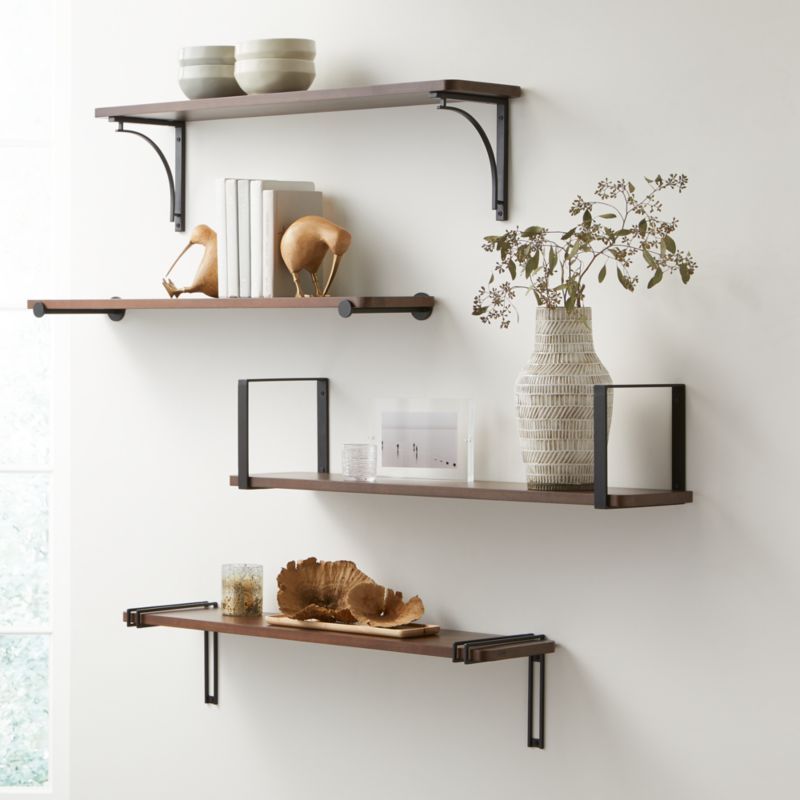 Riggs 36 Walnut Shelf With Black Square Brackets Reviews Crate And Barrel Shelves Wall Decor - Wall Shelf With Brackets Canada Riggs 36 Walnut Shelf With Black Square Brackets Reviews Crate And Barrel Shelves Wall Decor - Wall Shelf With Brackets Canada