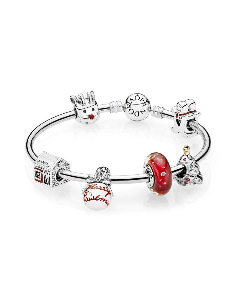 Bracelet Jonc Moments rempli de charms PANDORA - On voit rouge ... Bracelet Jonc Moments rempli de charms PANDORA - On voit rouge ...