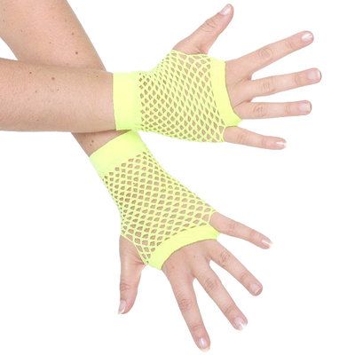 LONG FISHNET GLOVES FINGERLESS FANCY DRESS 1980S NEON PUNK RAVE HEN NIGHT TUTU /£0.50p discount after purchase