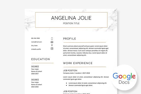 Resume Template Google Docs by @Graphicsauthor Resume CV Templates - google docs resume templates Resume Template Google Docs by @Graphicsauthor Resume CV Templates - google docs resume templates