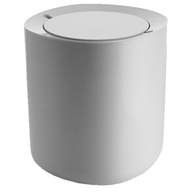 Birillo Bathroom Waste Basket White Small Rings Birillo Bathroom Waste Basket White