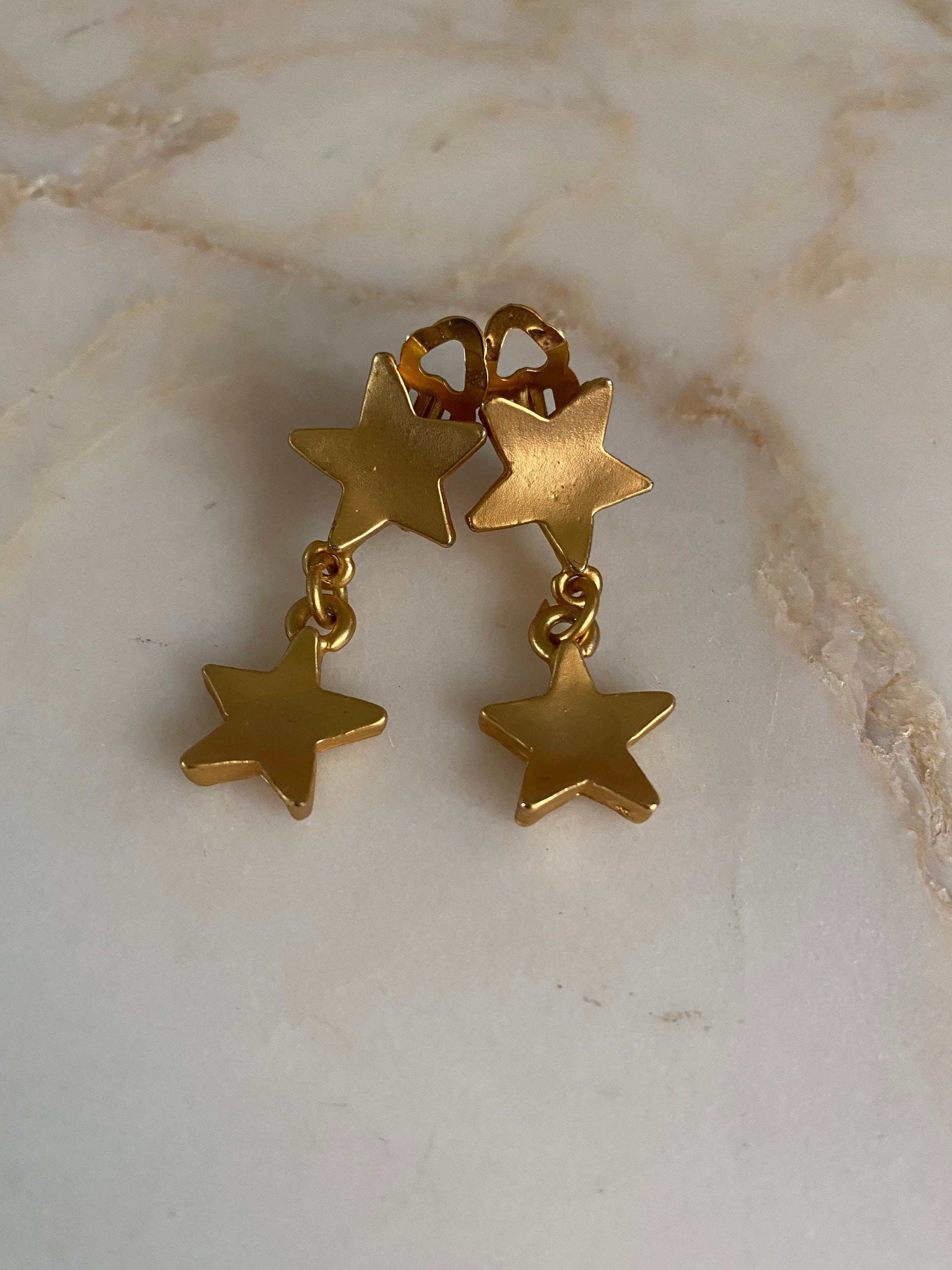 Vintage Marc Labat Paris gold tone star clip on earrings. Circa 1990's. Excellent condition. Clip On Earrings, Stud Earrings, 1990s, Marc, Gold Tones, Favorite, Vintage, Jewelry, Etsy