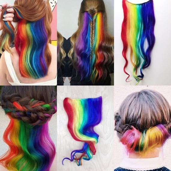 Custom under lights Clip In Hair Extensions Mermaid Hair