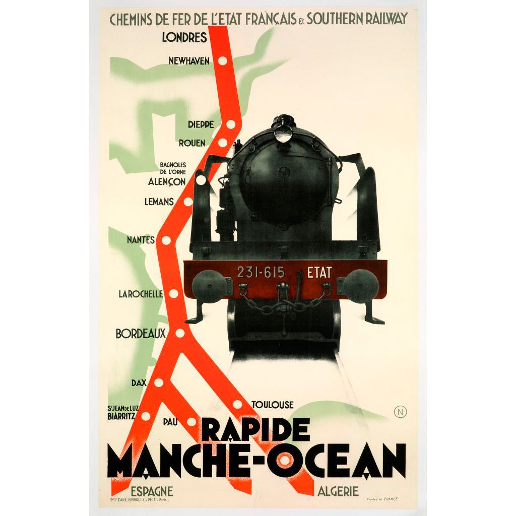 POSTER 1927 CENTENARY BALTIMORE OHIO RAILROAD TRAIN USA VINTAGE REPRO FREE S//H