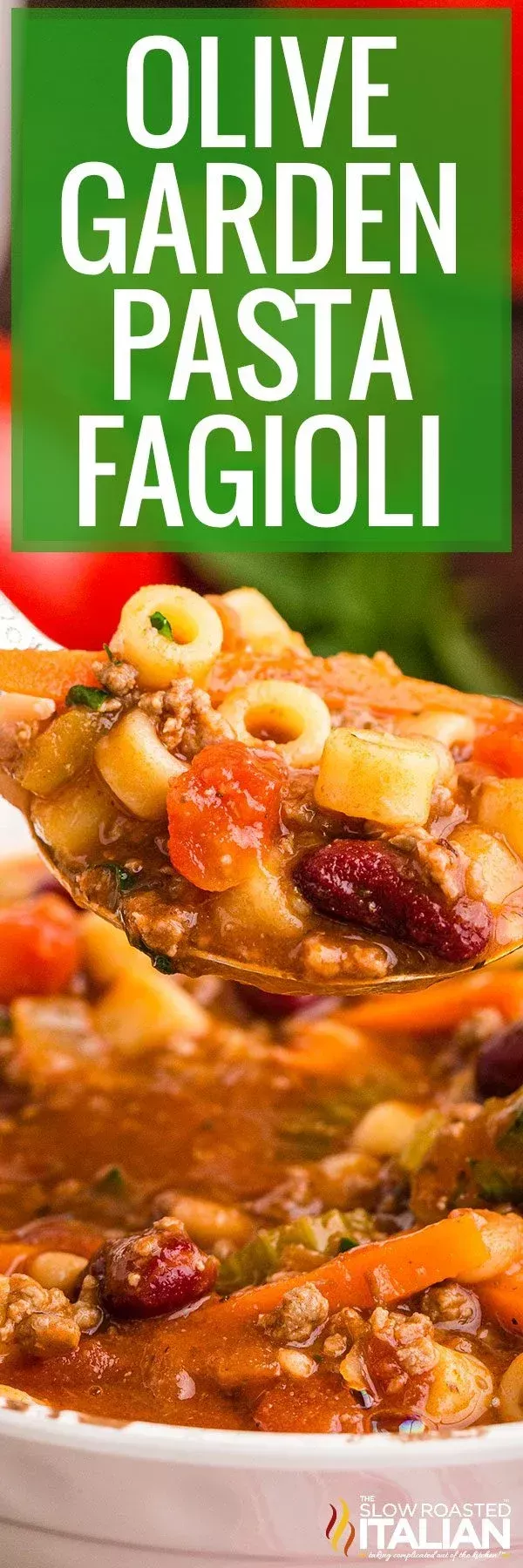 This copycat Olive Garden Pasta Fagioli is rich, hearty, and makes plenty for the whole family. Warm yourself up with a bowl of this soup tonight!