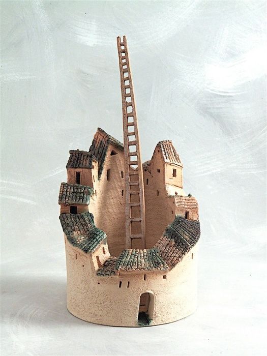 28 Likes 2 Comments Penny S Pottery Ceramics Mudmatters On Instagram Ruined Village Large Candle Holder Large Candle Holders Pottery Pottery Houses