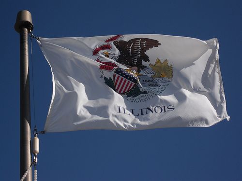 Illinois State Flag My State S Now Illinois State Illinois Flag