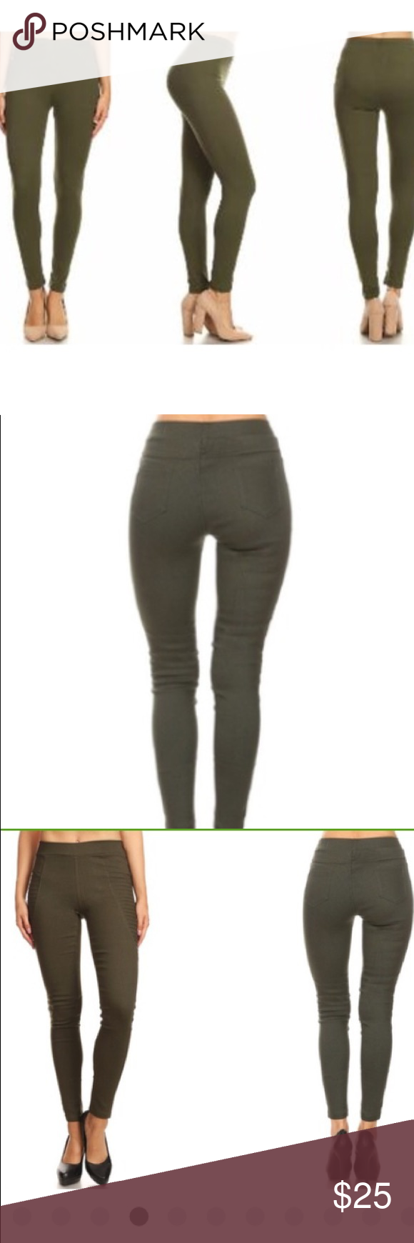 JVINI sz Medium Olive green Jeggings/leggings NWT | Style leggings casual, Leggings are not