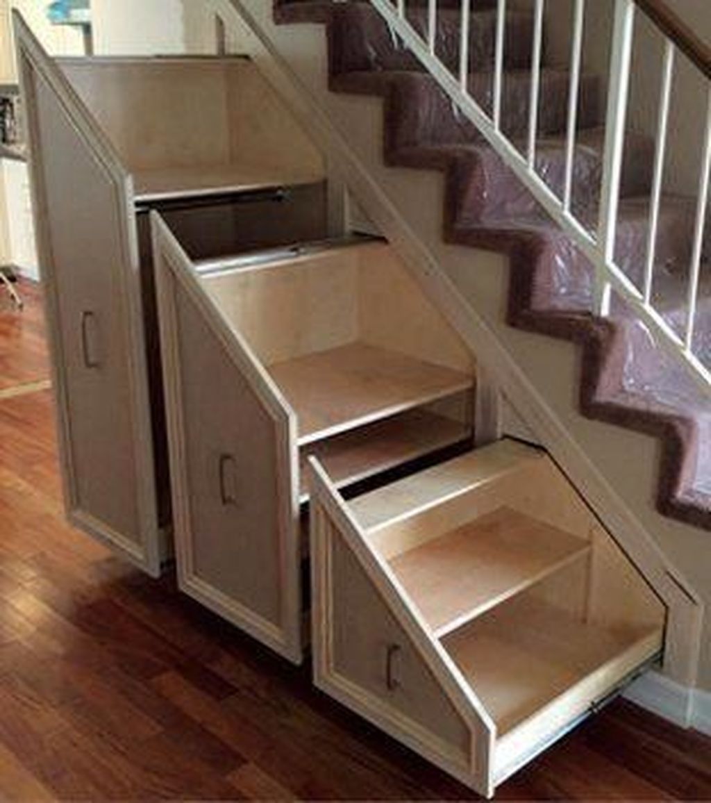 Stylish 20 Brilliant Storage Ideas For Under Stairs That Will Amaze You Treppe Drawers Staircase Understairs Stairs Storage Drawers