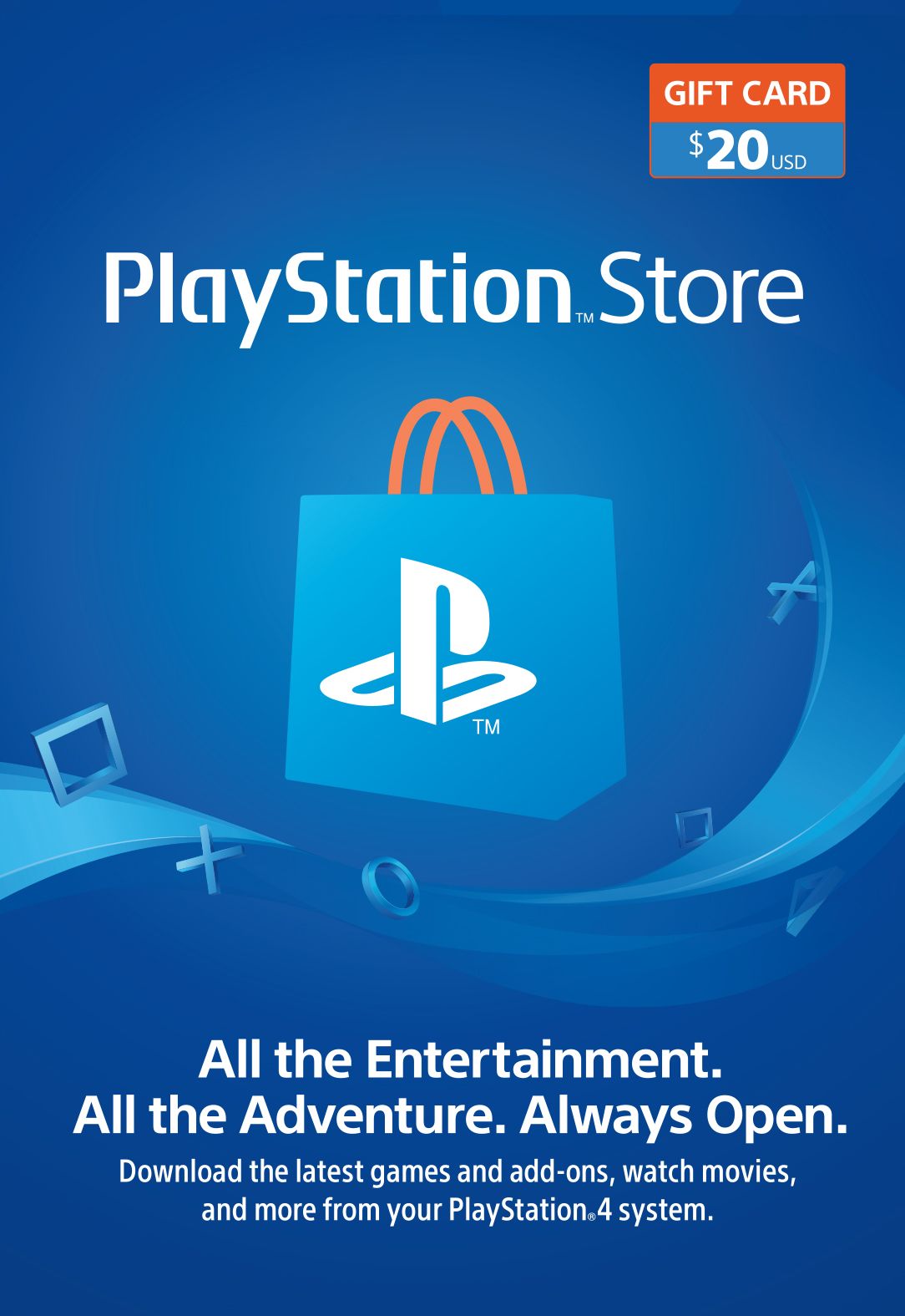 Playstation Store 20 Gift Card Sony Digital Download Walmart Com Amazon Gift Card Free Store Gift Cards Free Gift Card Generator