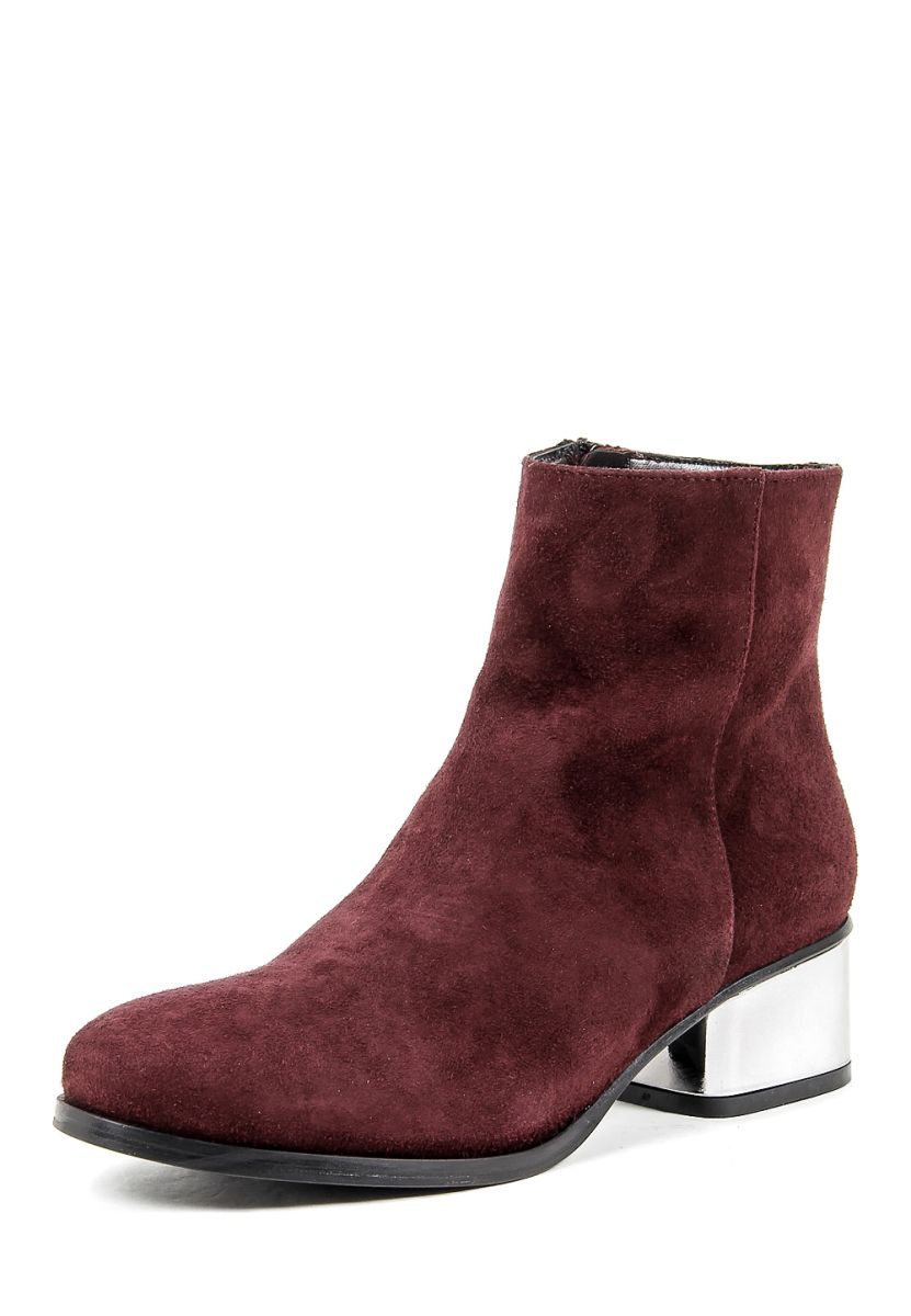 19V69 Stiefeletten, Leder, Absatz 4 cm, dunkelrot Jetzt glattleder stiefelette 4 cm absatz braun damen