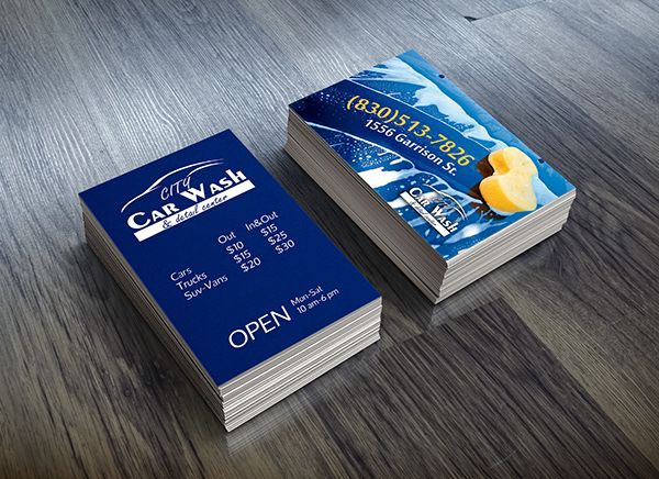 Tarjeta de Presentación CarWash on Behance | Tarjetas de presentación