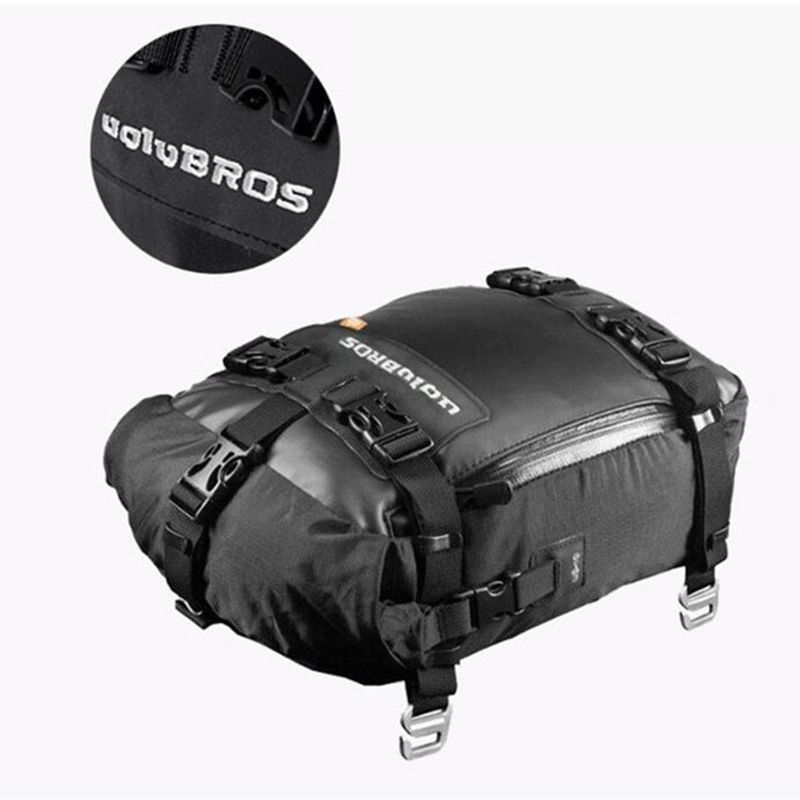 Waterproof Luggage Bag Motorcycle Rear Seat Saddle Bag,Motorbike Backseat Tank Bag//Tail Pack with Rain Cover/&Buckle Strap,Helmet Storage Bag,Bike Saddle Bags