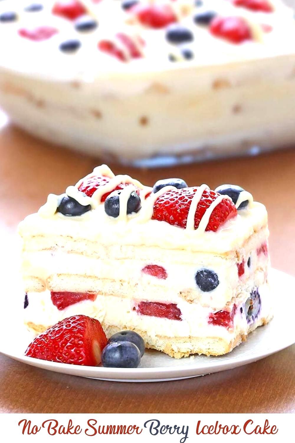 want a delicious sweet treat try this no bake summer berry icebox cake and get your per easy summer dessert recipes easy summer desserts light summer desserts strawberry cream cheese icebox cake on want a delicious sweet treat try this no bake summer berry icebox cake and get your per easy summer dessert recipes easy summer desserts light summer desserts pinterest