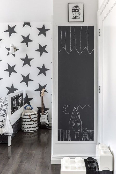 Télécharger gratuitement Images Chambre D Enfant En Noir Blanc Papier Peint Etoile Bedroom Kids le plus cool par