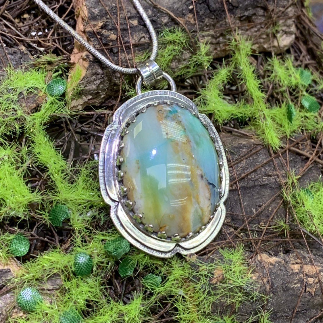 Opalized Wood pendant from Indonesia.