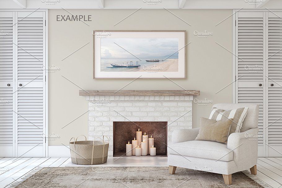 Download Interior mockup - Fireplace | Interior, Fireplace, White walls