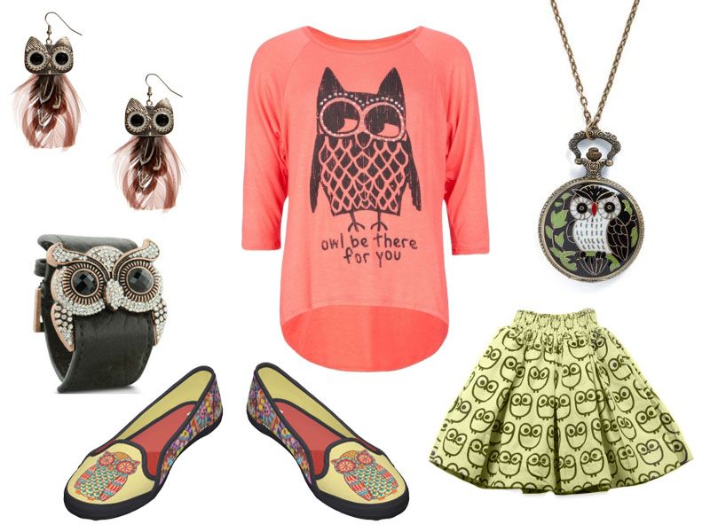 owl · Búho · moda · look · Outfit · Owl, Vision Board, Polyvore Image
