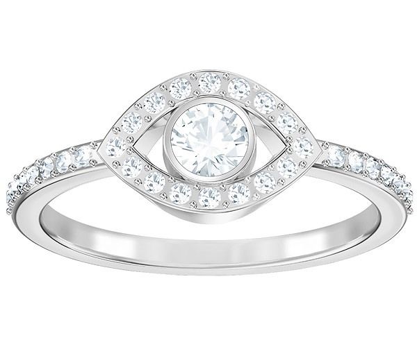 Luckily Evil Eye Ring, White, Rhodium plating - Jewelry ... Luckily Evil Eye Ring, White, Rhodium plating - Jewelry ...